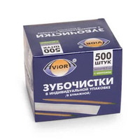 Зубочистки в индивидуальной упак. ментол 500шт (прозрачная) Aviora 1/30