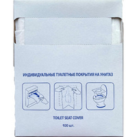 Индивидуальные покрытия на унитаз 1/4слож 41*37см 100шт/уп Paterra 1/16ящ