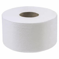 Туалетная бумага БЕЛАЯ в рулоне (XL джамбо) 2сл. 150м PLUSHE с перфорацией 1/12шт/уп