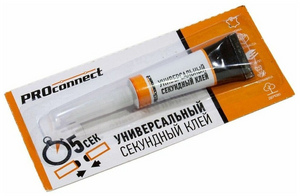 Клей 3гр. универсальный секунда (PROconnect) на блистере 1/12
