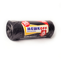 Мусорные пакеты 30л 50*60см 6мкм (черный) 30шт/уп 1/60 Экстра