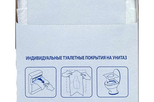 Индивидуальные покрытия на унитаз 1/4слож 41*37см 100шт/уп Paterra 1/16ящ
