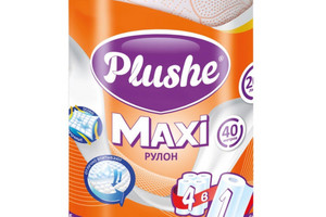 Бумажное полотенце в рулоне (XL) 2х.сл PlusheMaxi 40м 18шт/уп