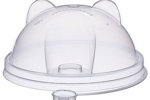 Крышка Bubble Cat d-90 купольная Прозрачная (с ушками) 45/900