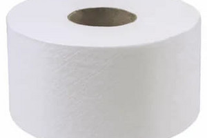 Туалетная бумага БЕЛАЯ в рулоне (XL джамбо) 2сл. 150м PLUSHE с перфорацией 1/12шт/уп