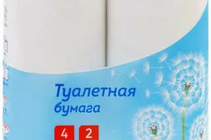 Туалетная бумага БЕЛАЯ (в рулонах) 2сл. 4шт/уп (OfficeClean) 1/16